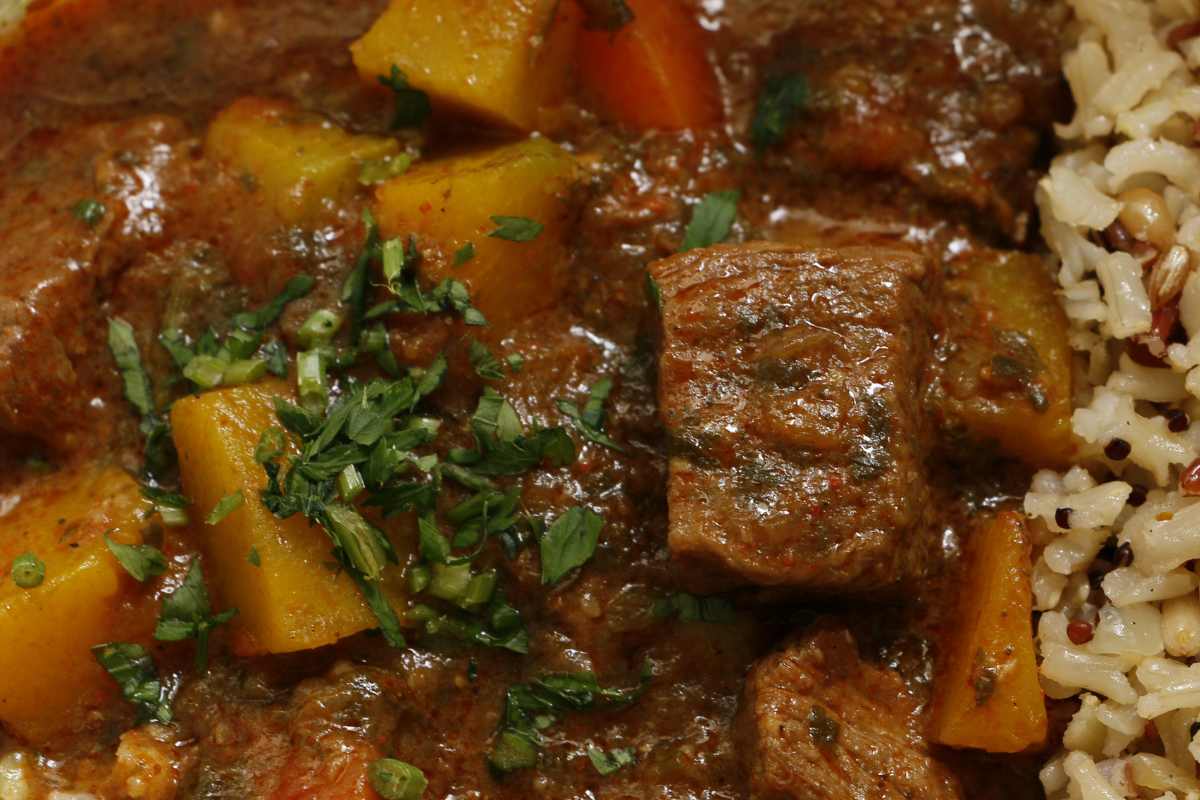 Picadinho with butternut squash and rice